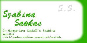 szabina sapkas business card